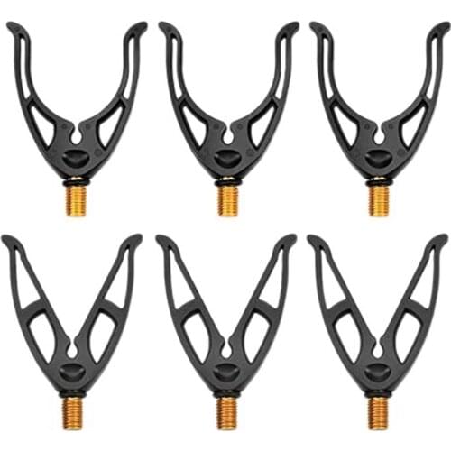 6 Pcs Fishing Rod Rests U Rubber Butt Grip Rests Rod Pod with M3/8 Thread for Match Fishing Rods BankStick Fishing Rod