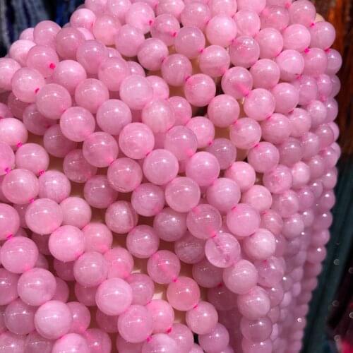AAA Natural Madagascar Rose Quartzs Pink Crystal Stone Round Loose Beads For Jewelry Making DIY Bracelet Necklace 6 8 10 mm