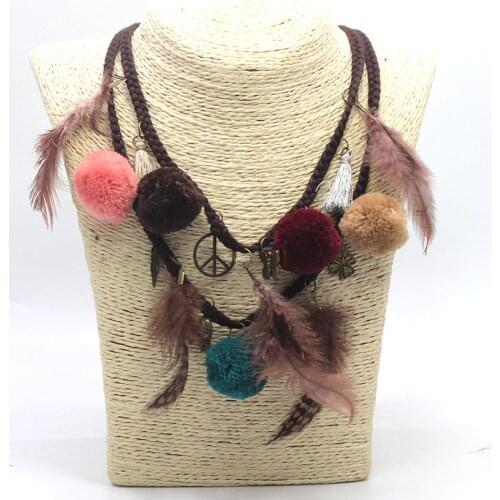 Promotions Feather Necklace Fashion Neck Women Short Jewelry Vintage Statement Necklace Collare Femme Bijoux N1561901-1561911