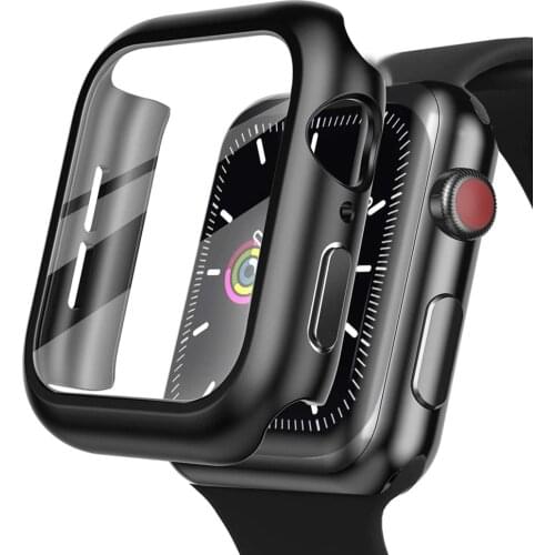 Accessorie For Apple Watch serie 6 5 4 3 SE 44mm 40mm iWatch Case 42mm 38mm bumper Screen Protector+cover apple watch Glass+case