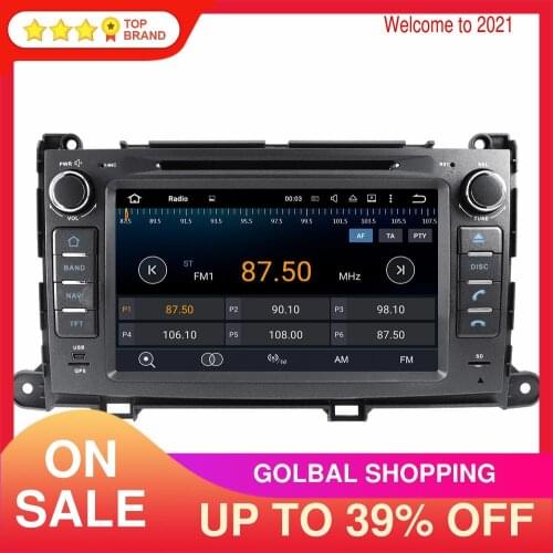 For TOYOTA Sienna 2009-2016 Android10 4GB+64GB Px6 Car Radio GPS Navigation Auto Stereo Multimedia Player Recorder DSP Head Unit