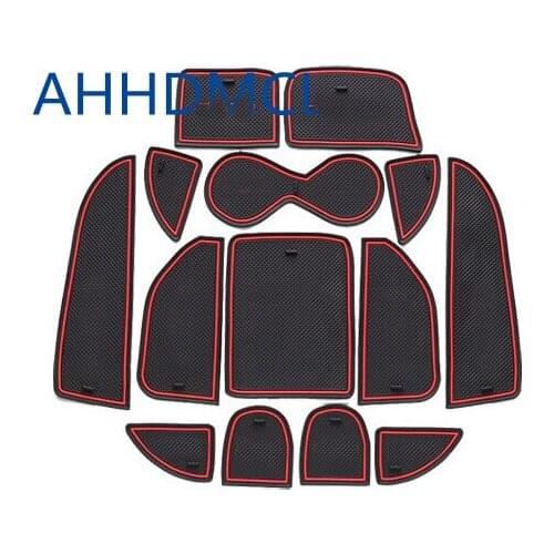 Car Anti-Dirty Pad Door Groove Gate Slot Cup Armrest Storage Pad Anti-Slip Mat For Fiat Ottimo 2014 2015 2016 2017