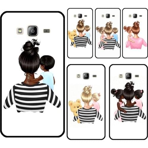 Super Mom Baby Girl Daughter Son For Samsung Galaxy J7 J1 J3 J5 2016 A3 A5 2017 A6 A8 J4 J6 Plus J8 A7 A9 2018 Case Cover