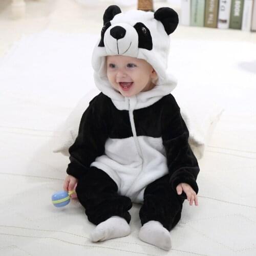 Autumn Winter Baby Rompers Cute Style Baby Coral Fleece Brand Hoodies Jumpsuit Baby Girls Boys Romper Newborn Clothing Outwear