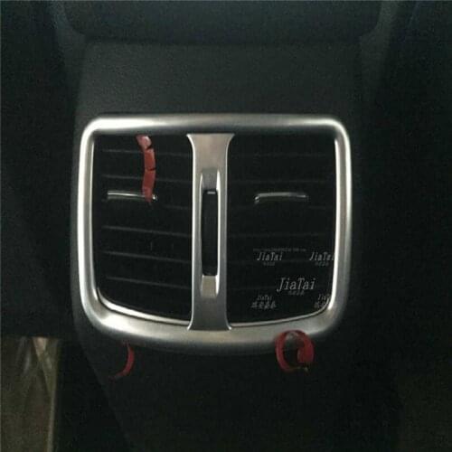 For Hyundai Tucson 3rd 2016 2017 Car Rear Seat AC Air Vent Outlet Frame Cover Styling ABS Chrome Center Console Trim Decoration