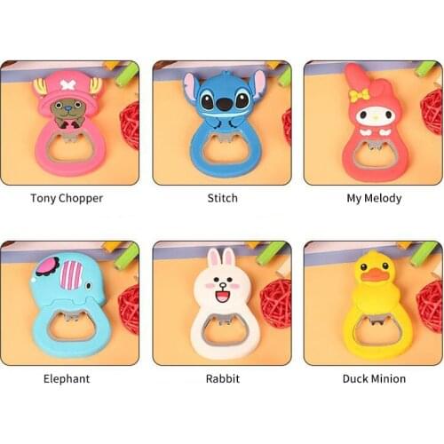 Eworld 1 pcs Cartoon Fridge Wall Magnet Cute Toys Stainless Steel Beer Bottle Opener Wine Openers 18 Styles Available to Choose