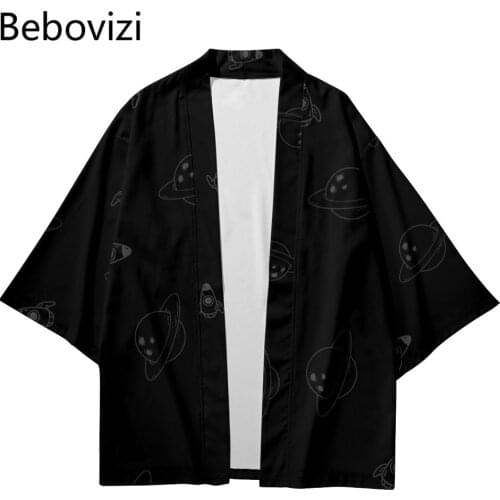 Kimetsu No Yaiba Robe Cardigan Men Shirts Yukata Haori Plus Size Blue Black White Fashion Beach Japanese Kimono Womens Clothing