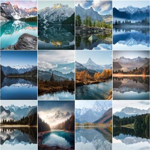 GATYZTORY DIY Pictures By Number Mountains And Rivers Drawing On Canvas HandPainted Picture Art Painting By Numbers Gift Home De