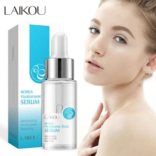 LAIKOU Hyaluronic Acid Face Serum Whitening Moisturizing Facial Essence Shrink Pores Brightening Anti Aging Wrinkle Skin Care