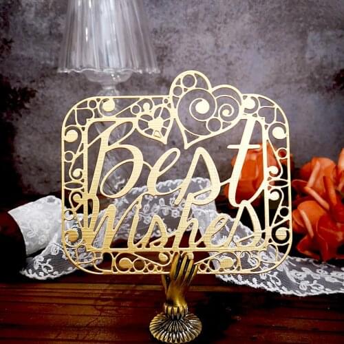 Panalisacraft Best Wishes Background Frames Metal Cutting Dies for DIY Scrapbooking/Card Making/Kids Fun Decoration Supplies