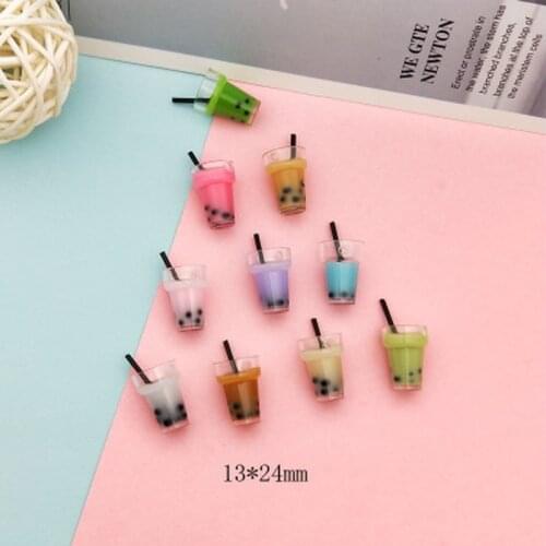 2pcs Dollhouse Miniature 1/12 Juice Milk Tea Cup Dollhouse Mini Figurines Decoration Kids Toys Doll House Accessories