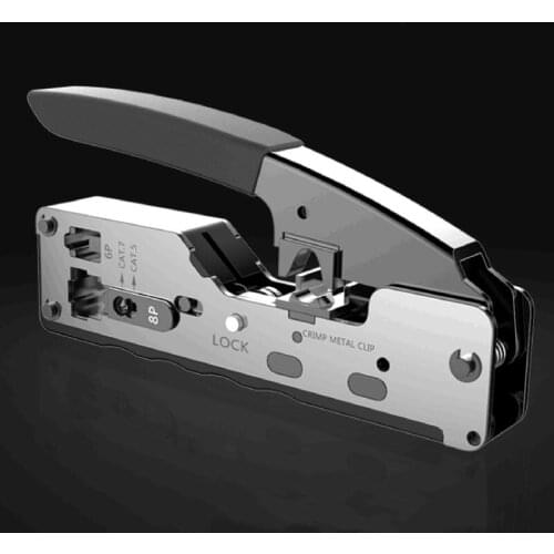Multifunctional RJ45 Network Cable Crimper 8P6P4P Three-Purpose Tester Ratchet Tool Squeeze Crimping Wire Network Pliers