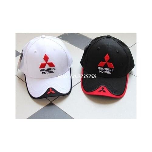 New summer whosesale high quality Embroiderid Mitsubishi baseball hat cap car logo moto caps hats