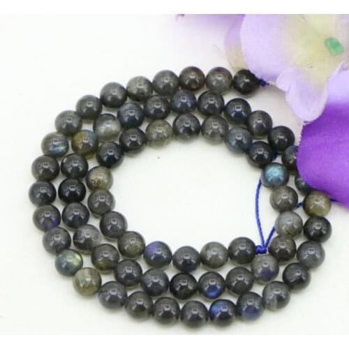 New Fashion jewelry 6mm Labradorite Round Loose Bead 15'' Wholesale and retail
