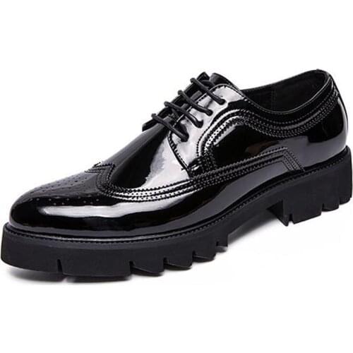 New Luxury Brand Leather Fashion Concise Men Business Pointy Black Shoes Formal Wedding Basic Shoes Men Dress Shoes