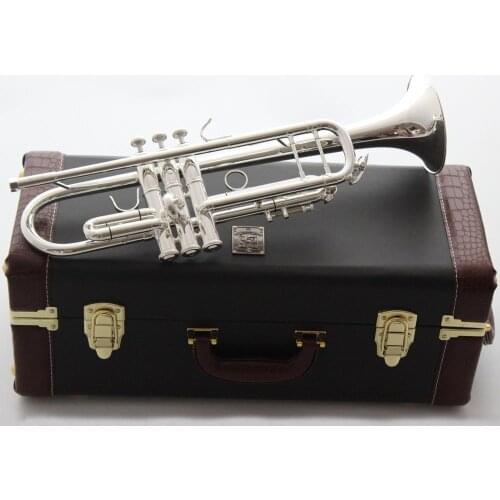 New MFC Bb Trumpet LT190S-37 Silver Plated Music Instruments Profesional Trumpets Mouthpiece Accessories Included Case
