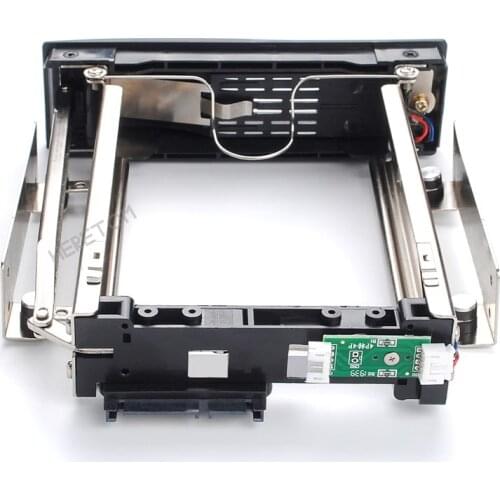 3.5 " TO 5.25 Hard Drive Hot Swap Bay Stainless Internal Mounting Bracket Adapter 3.5 inch SATA HDD Frame W/locK&LED