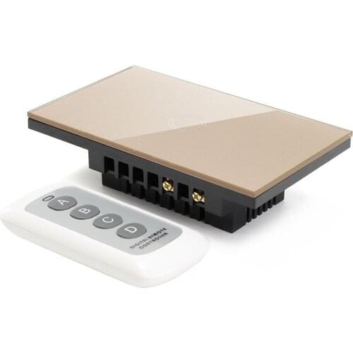 US Standard 1 Gang 1 Way Remote Control Switch, Smart Wall Light Switch, Touch Light Switch For Smart Home