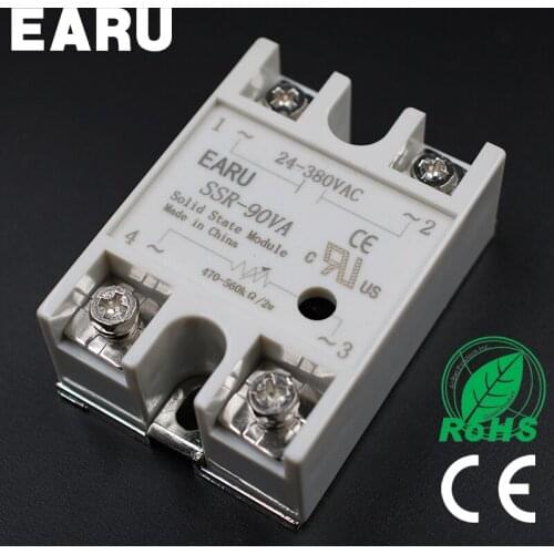 1pcs Solid State Relay Module SSR-90VA 90A 500K ohm TO 24-380V AC SSR 90VA SSR-90 VA Resistance Regulator