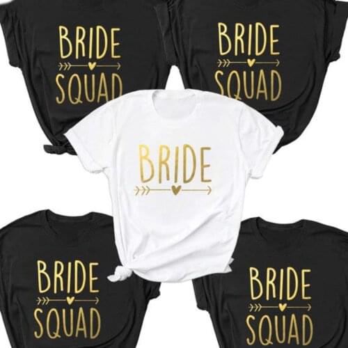 Bachelorette Bride Party Shirt Bride Squad Arrow Heart T-Shirt Feminine Slogan grunge Tops Girl Squad Tee Bride Squad Couple top