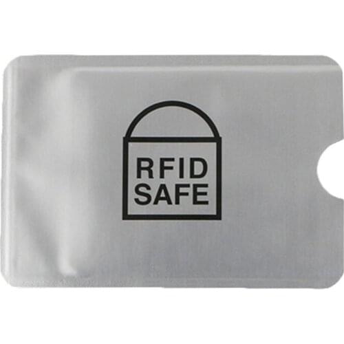 RFID Blocking Reader Lock Bank Credit Card Protector Shielding Bag Sleeve Holder For Anti-theft Protection Safty Pack E56C