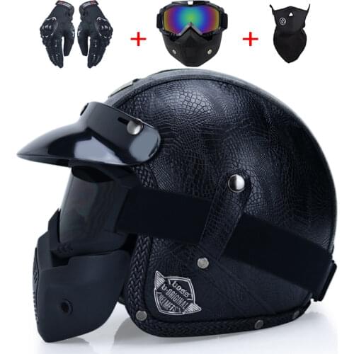 Open Face 3/4 Helmet Personalized Mens Womens Vintage Retro Motorcycle Cascos Lightweight Crash Casque Pilot Cafe Racer Capacete