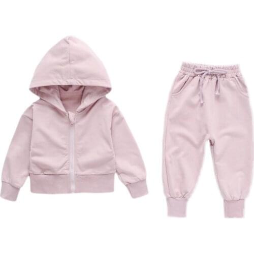 Girls' sports suit spring and autumn baby 2021 new spring childrens spring clothes knitting two-piece set girl clothes
