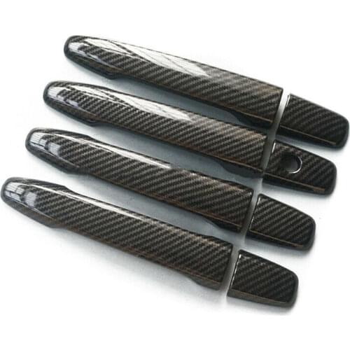 Carbon Fiber Style Door Handle cover ABS Trim Car For Mitsubishi Lancer EX Evolution X EVO Durable Useful Hot