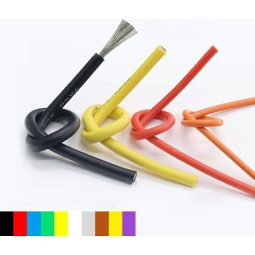 UL Soft Silicone Wire 24 26 28 30AWG Tinned Copper 0.08mm Wire Yellow Green Blue Gray White Black Red 600V
