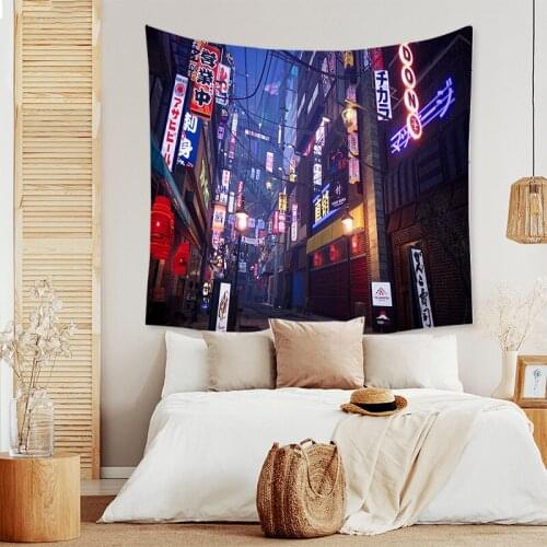Japanese tapestry wall hanging dorm room decor livingroom background