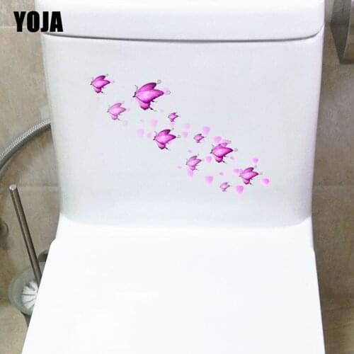 YOJA 21X20.4CM Flying Butterflies Kids BedRoom Home Decor Toilet Decal Wall Sticker T3-1271