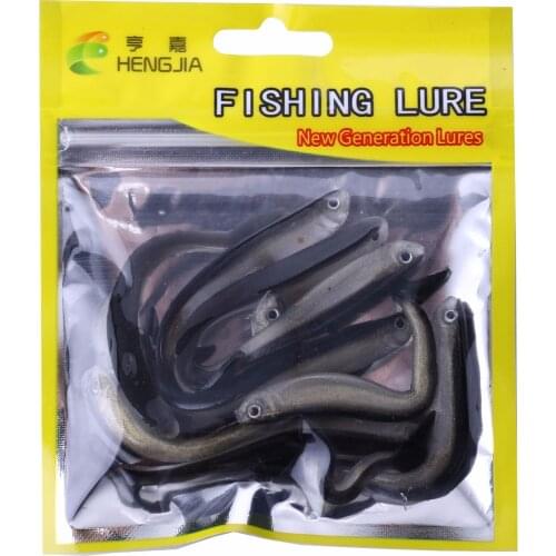 10Pcs/lot Jig Fishing Soft Bait Pike Lure 8cm/ 2g Sub-surface Dead Fish Bass Fishing Shad Silica gel Baits Wobblers Tackle