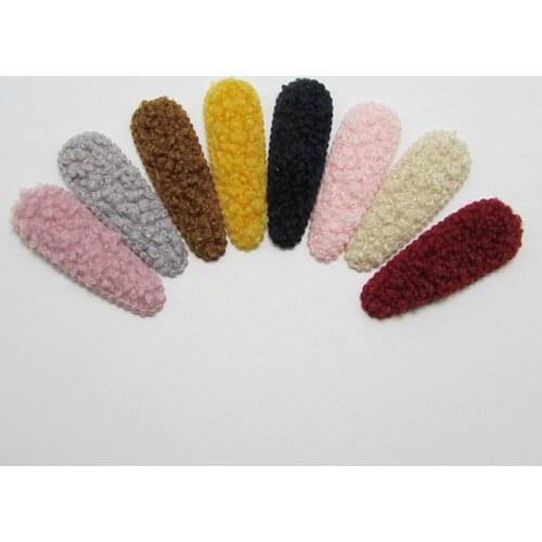 50pcs/lot free shipping 5.6*2CM polka dot Baby Snap Clips covers applique - perfect for fine hair clips free shipping