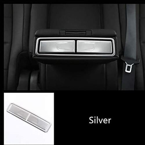 Car Rear Water Cup Holder Sequins Decoration Cover Trim for Benz GLE GLS GLB A Class W177 W167 Stainless Steel