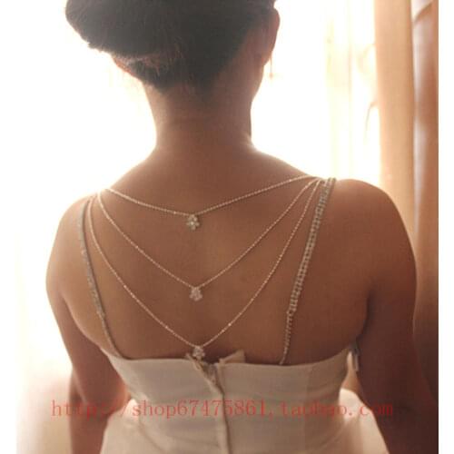Noble tassel shoulder chain dense rhinestone lingerie bra straps bride wedding shoulder chain