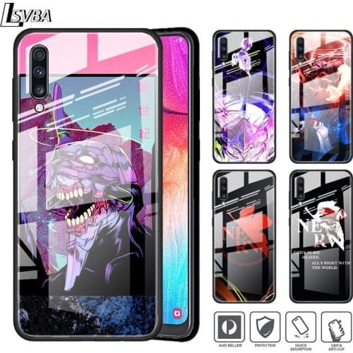 Hot Anime EVA For Samsung A01 A11 A21S A31 A41 A51 A52 A71 A72 A81 A91 5G Tempered Glass Phone Case