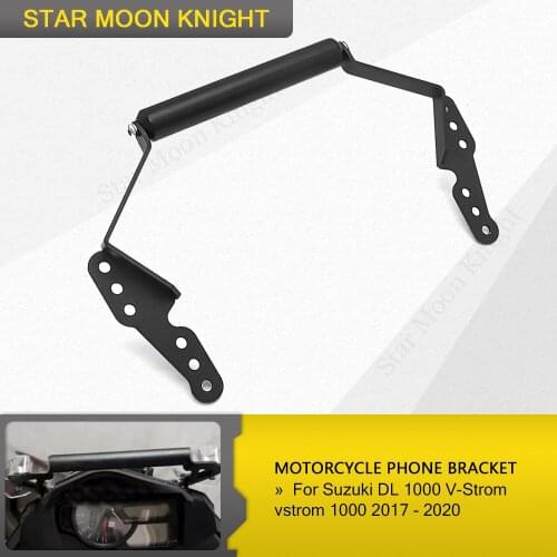 Black Navigation Bracket Mount Smartphone GPS Holder For Suzuki DL 1000 V-Strom vstrom 1000 2017 2018 2019