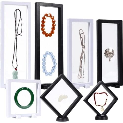 2-10PCS 3D Floating Display Stand Case Coin Medal Holder Frame ABS Box Frames Presentation Case For Medallion Coin Jewelry