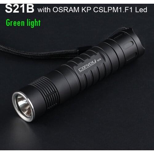 Convoy S21B with KP CSLPM1.F1 Green Light Flashlight Torch Linterna Led Lanterna 21700 Latarka Work Light Hunting Camping Lamp