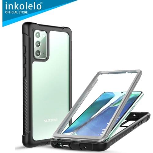 Inkolelo Samsung Galaxy Note20 Case 360 Degree Full Body Protection Anti-Scratch Shockproof Front and Back Protective Cover