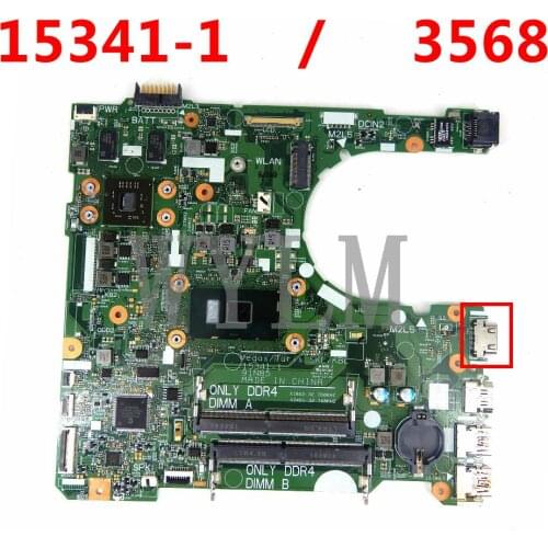 For Dell Vostro 3467 3567 3468 3568 Laptop Motherboard 15341-1 91N85 CN-0WKT3Y WKT3Y I5-7200U Mainboard 100%Tested