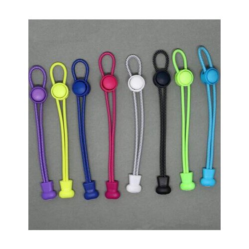 Fashion Colorful 100cm Polka Dotted Locking Shoe Laces Elastic Shoelaces Shoestrings Running/Jogging/Triathlon/Sports Fitness