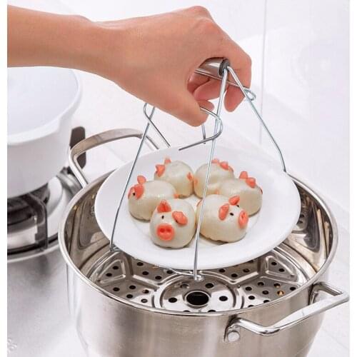 Stainless Steel Household Kitchen Artifact Antiskid Vegetable Steamer Casserole Holder Anti Scalding Bowl Holder