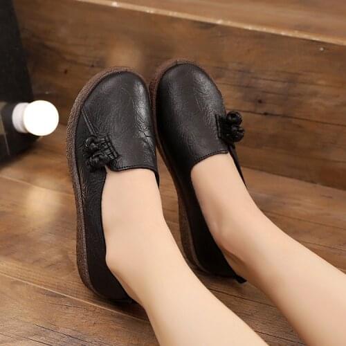 2021 Summer New Shallow Mouth Retro Style Slip-on Wear-Resistant Casual Fashion Sneakers for Women