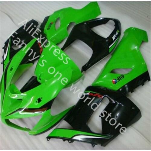 New ABS green black plastic fairing kit for Kawasaki ninja ZX6R 05 06 fairing ZX6R 2005 2006 motorcycles fairing