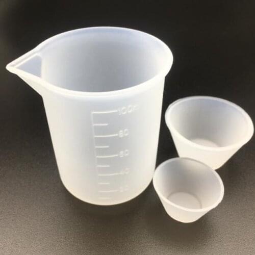 Transparent 1X100ML Silicone measuring cup Split cup Resin Silicone Mould handmade DIY Jewelry Making tool epoxy resin cup