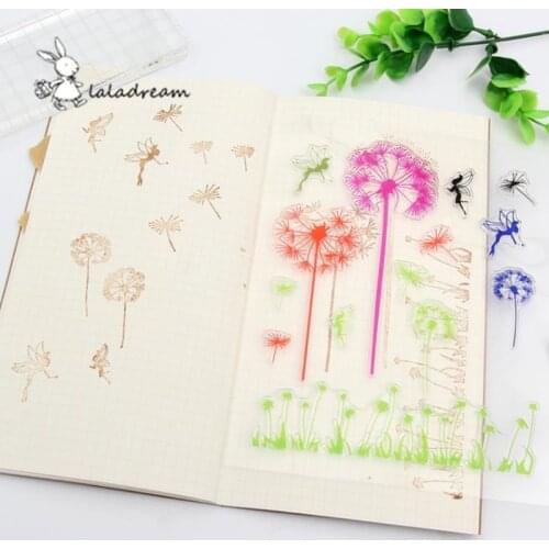Flowers dandelion Transparent Clear Silicone Stamp Or Cutting Dies for DIY Scrapbooking/Card Making/Kids Decoration