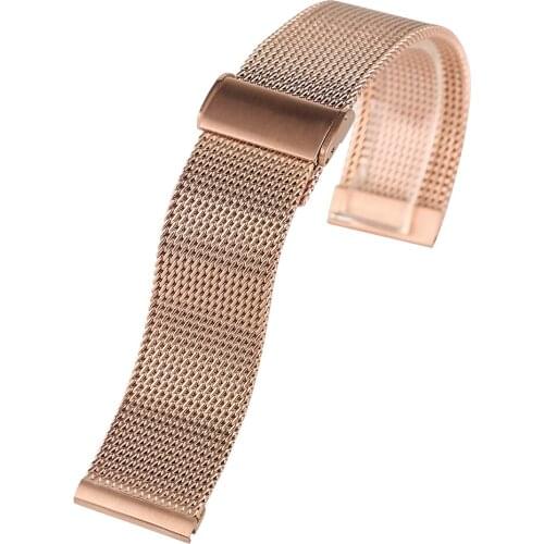 Rose Golden Stainless Steel Watch Band 2018 New Arrival 18/20/22mm Women Men Wrist Band for HuaWei