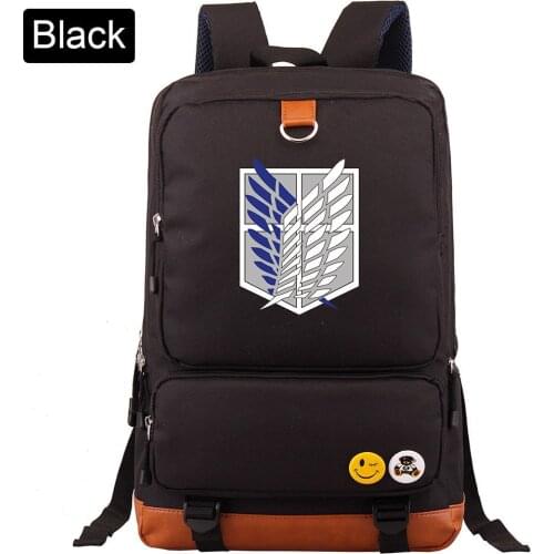 New Attack on Titan Backpack Anime women men Canvas Student Schoolbag Unisex Travel Bags