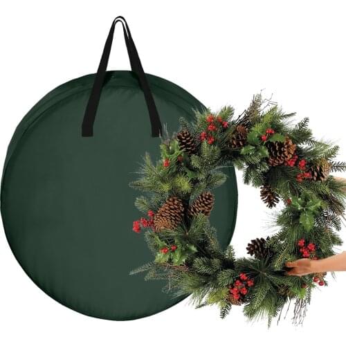 NEW Oxford Cloth Christmas Wreath Storage Bag 30inch Xmas Wreaths Large Storage Bag Storing Christmas Tree Garland Home Storage